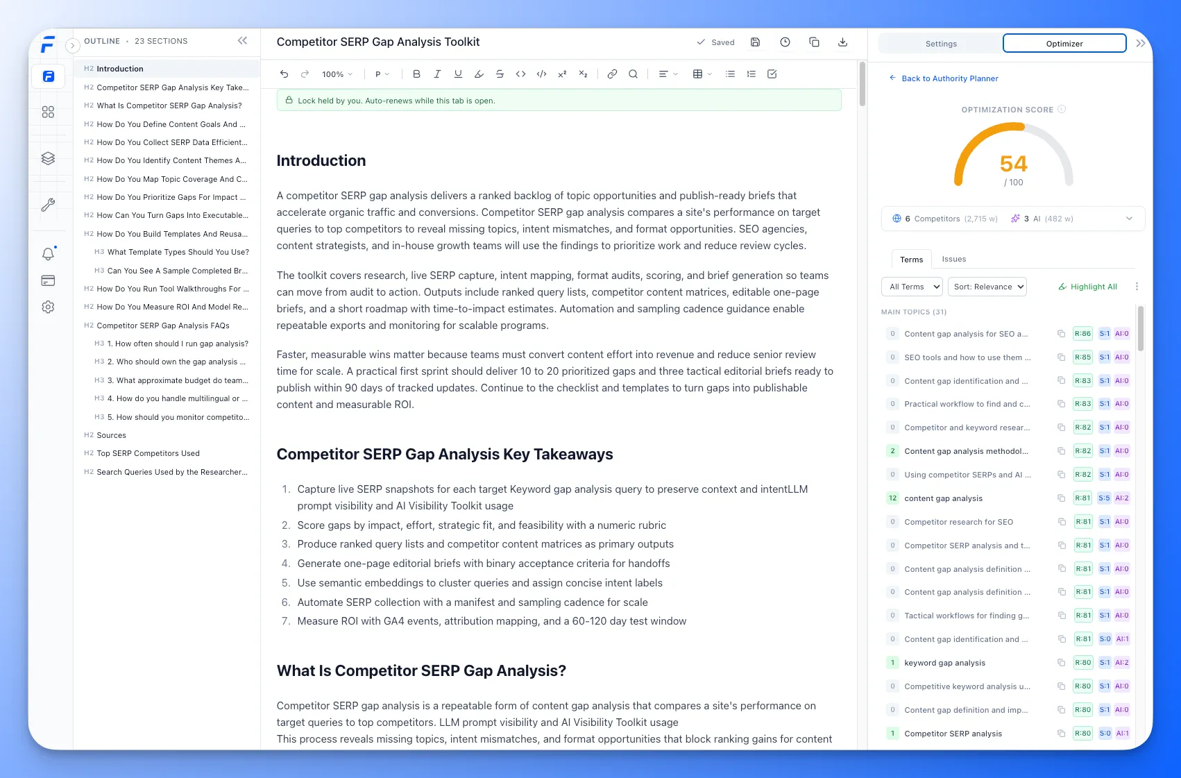 Content Editor and Optimizer in Floyi